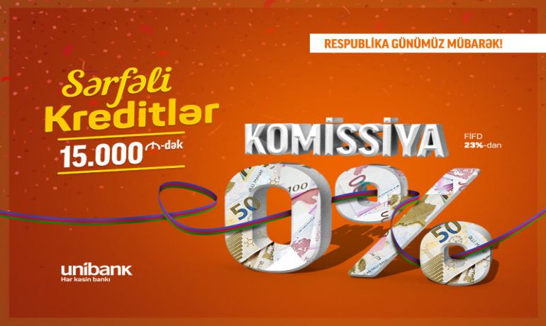 Unibankdan Respublika gününə xüsusi kredit kampani