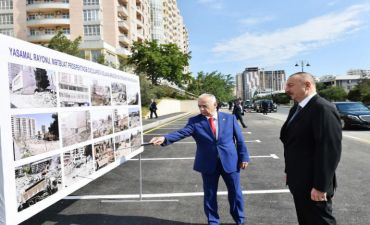 Prezident İlham Əliyev Yasamal rayonunda yeni salı
