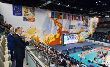 Prezident İlham Əliyev voleybol üzrə milli komanda