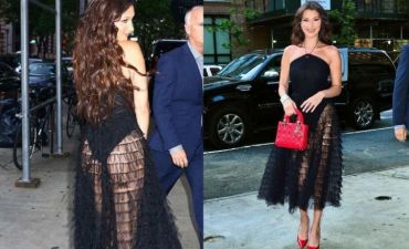 Model tədbirə geyimi ilə damğa vurub - FOTO